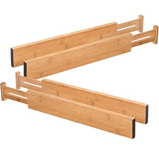 Adjustable Bamboo Drawer Divider for Kitchen Organization