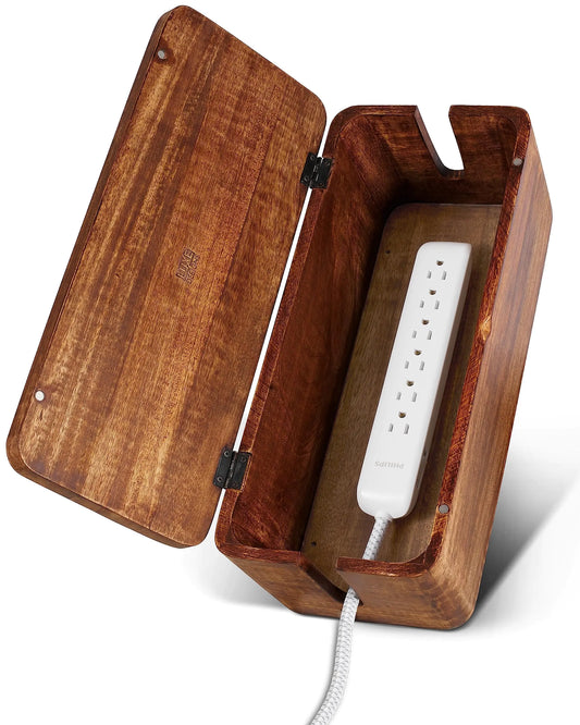 Large Cable Management Box - Cable Organizer Box and Power Strip Box for Electrical Cord Management - Hide Desk Cord and Floor Cables - Wire Storage and Organization for Cords