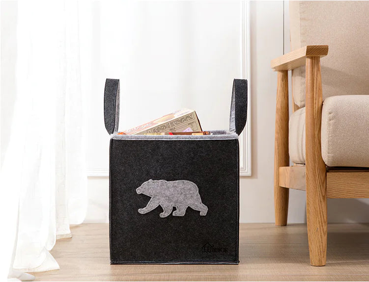Felt Storage Basket and Box for Clothes Organization