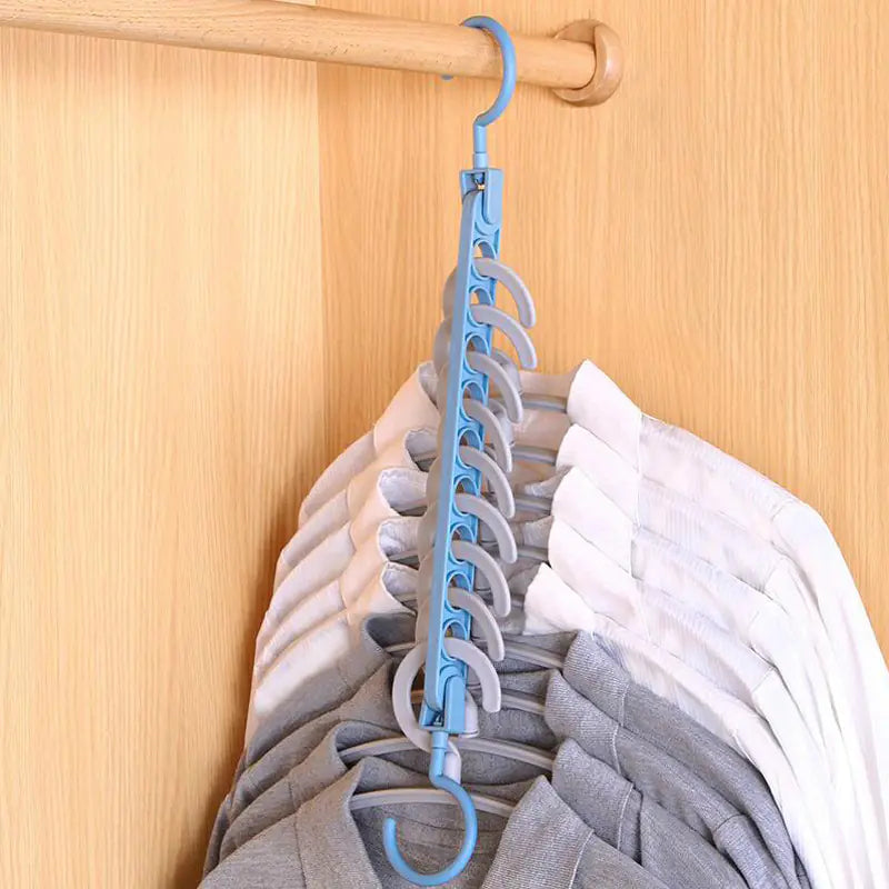 Nine-Hole Clothes Hanger for Closet Organization