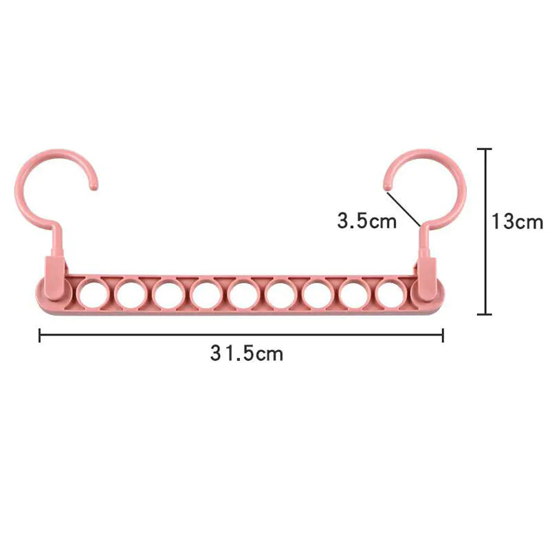 Nine-Hole Clothes Hanger for Closet Organization