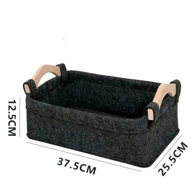 Japanese Felt Storage Basket for Desk Organization