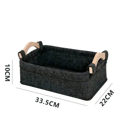 Japanese Felt Storage Basket for Desk Organization