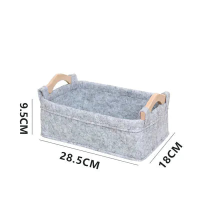 Japanese Felt Storage Basket for Desk Organization