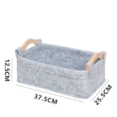 Japanese Felt Storage Basket for Desk Organization