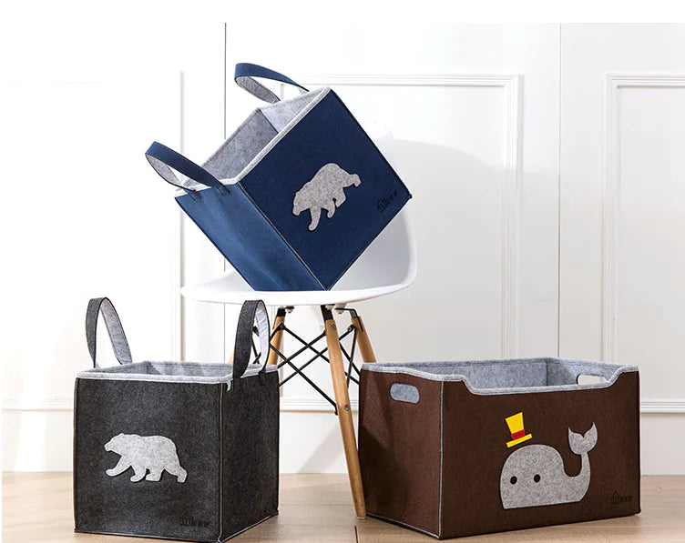 Felt Storage Basket and Box for Clothes Organization