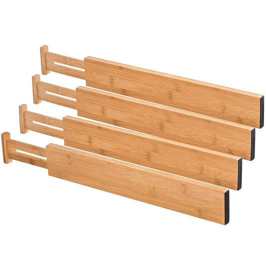 Adjustable Bamboo Drawer Divider for Kitchen Organization