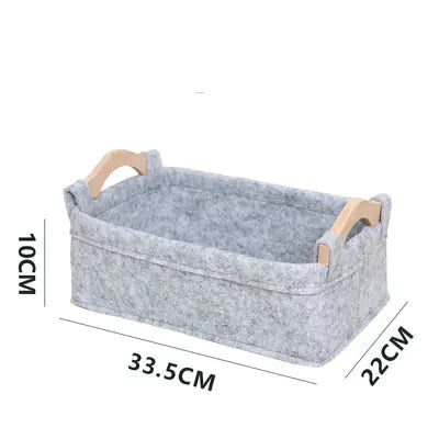 Japanese Felt Storage Basket for Desk Organization