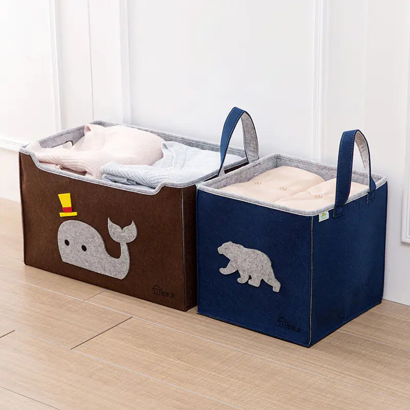 Felt Storage Basket and Box for Clothes Organization