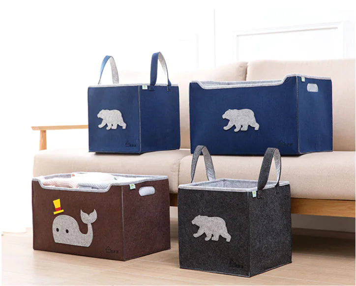 Felt Storage Basket and Box for Clothes Organization