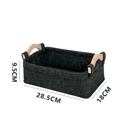 Japanese Felt Storage Basket for Desk Organization