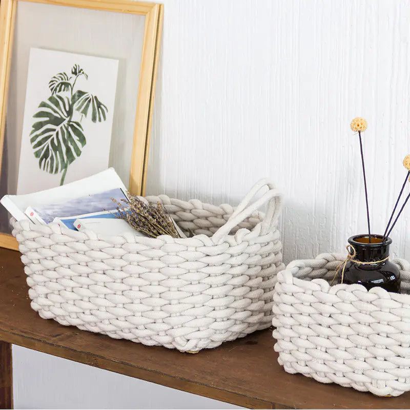 Storage Box and Basket for Desktop Organization