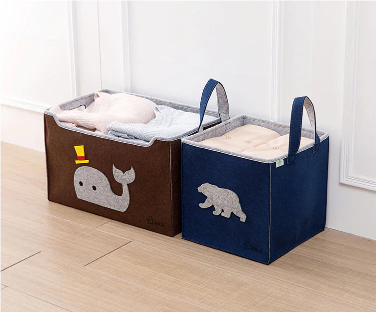 Felt Storage Basket and Box for Clothes Organization