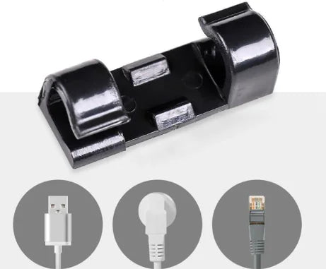 Self-Adhesive Cable Clips for Desk and Wall Organization
